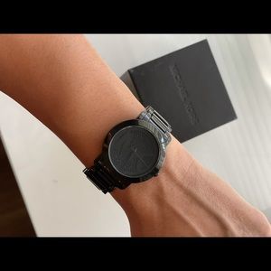 Michael Kors Watch Stainless Steel Black Crystal